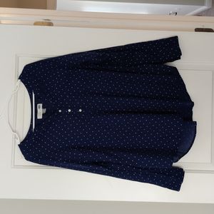 Old Navy Maternity XL Navy Polka Dot Shirt.